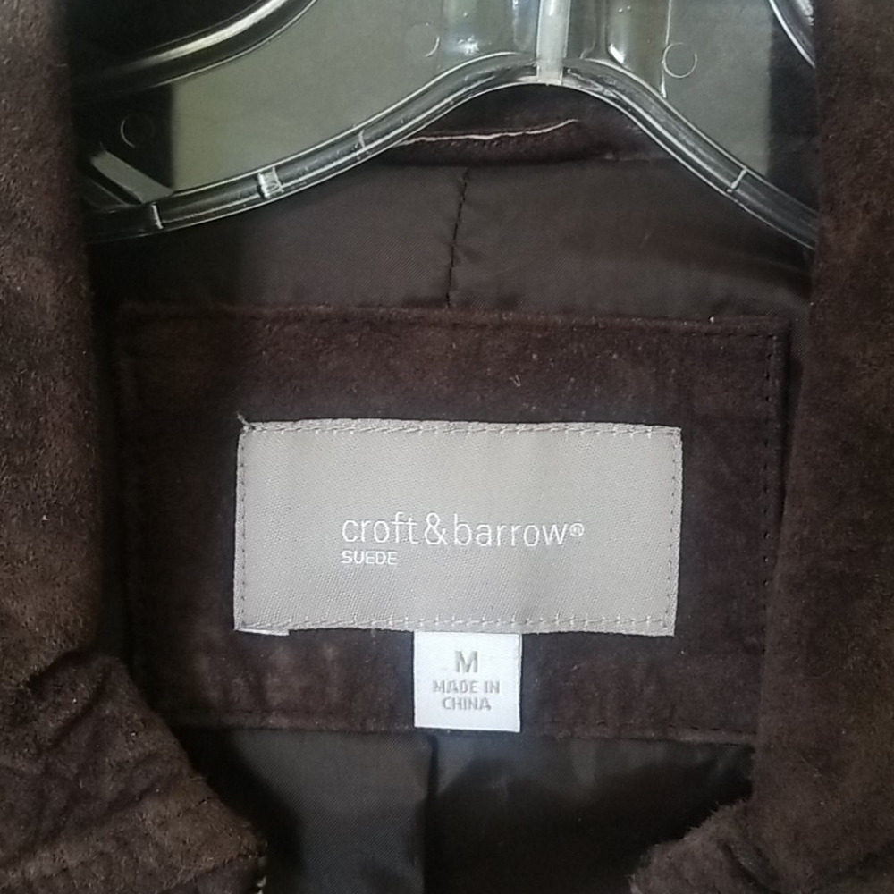Brown suede jacket, M